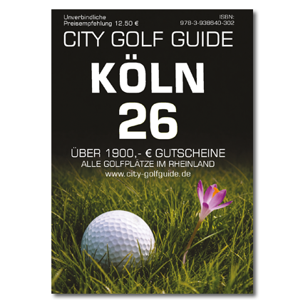 Cover des City Golf Guide 2026 Köln